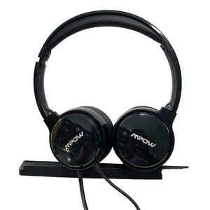 MPOW Aux Wired Headphones Over-the-Ear Black Headset and Control Microphone